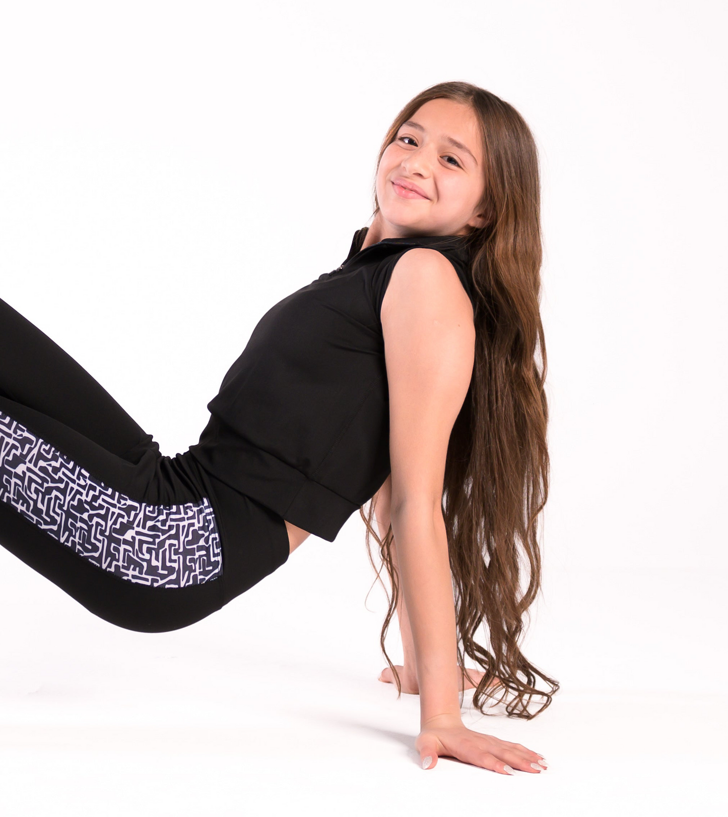 Black Sleeveless Active Top