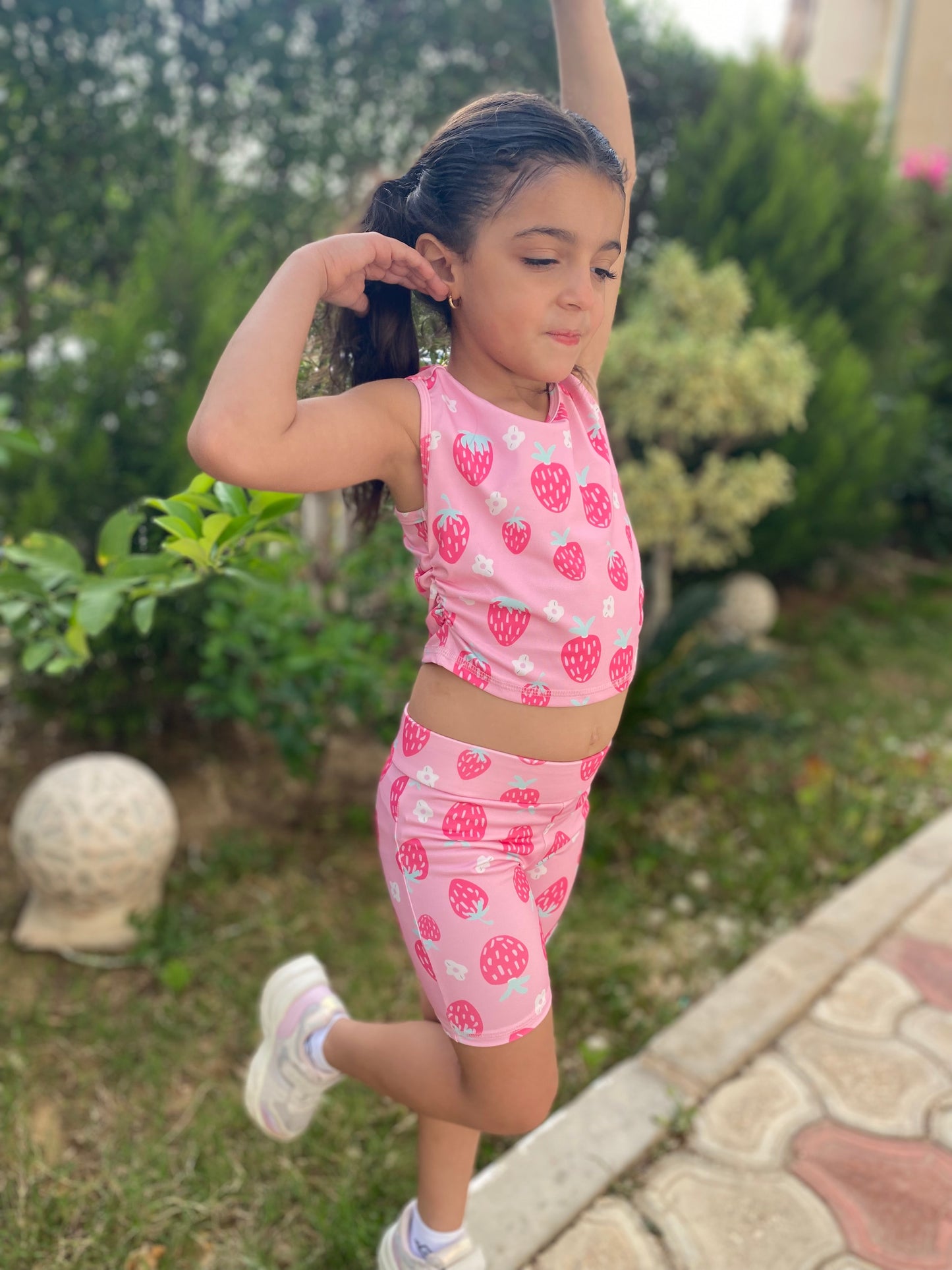 Strawberry Sporty Crop Top