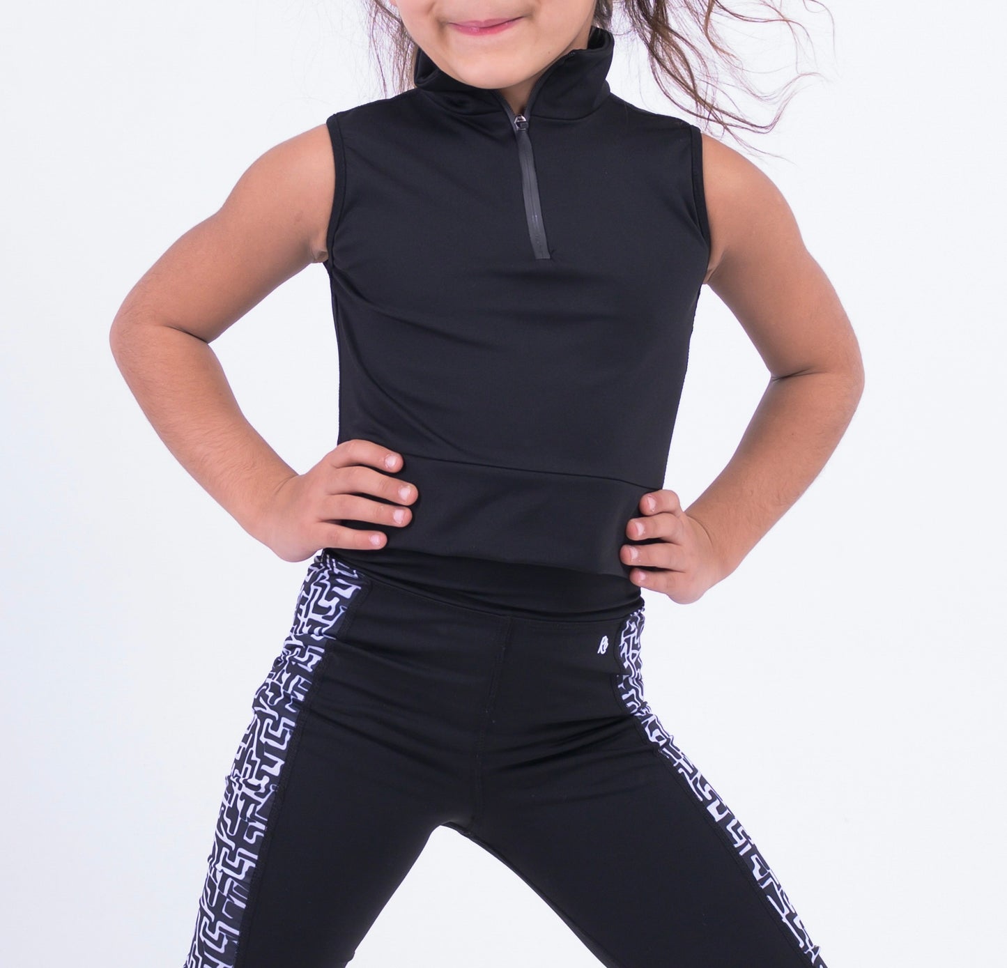 Black Sleeveless Active Top