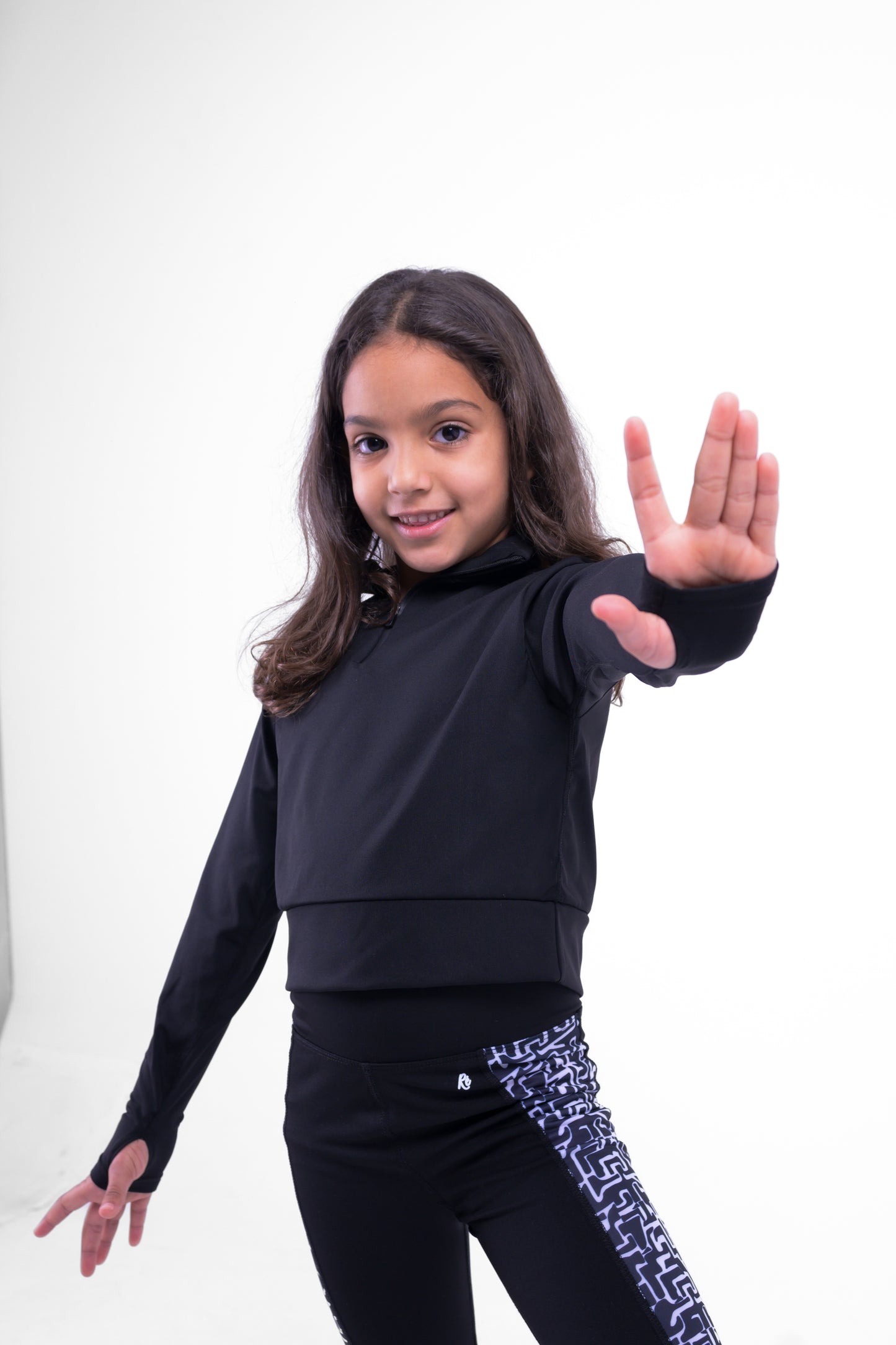 Black Long Sleeve Active Top