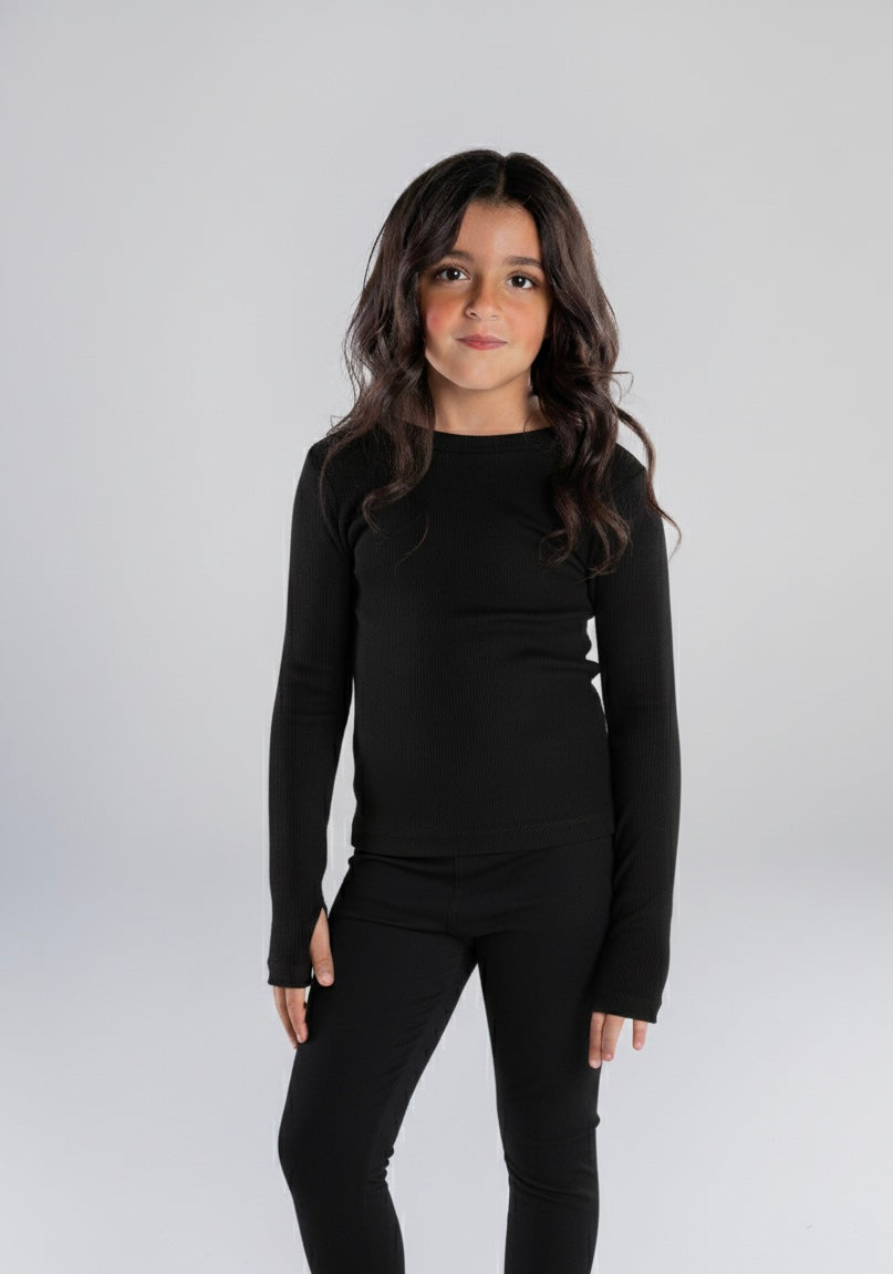 Cotton Flex Long Sleeve Top (3 Colors Available)