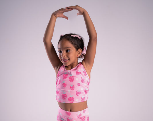 Strawberry Sporty Crop Top